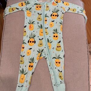 HTF Pineapples Little Sleepies Zippy 3-6mo